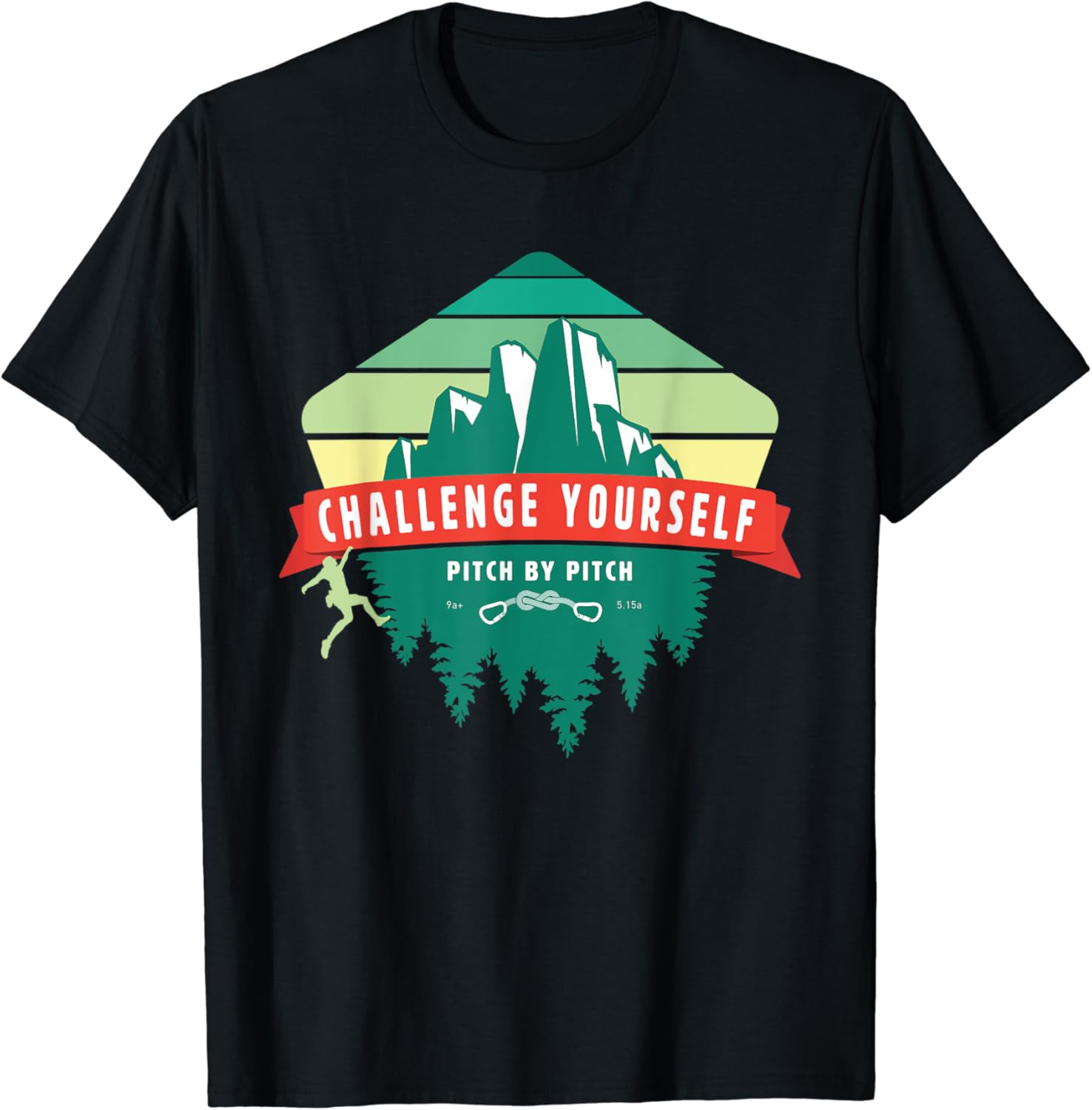 Bouldern Klettern Bergsteigen, Challenge yourself T-Shirt : Amazon.de ...